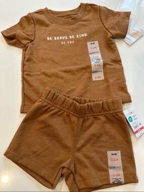 NWT "Be Brave Be Kind Be You" Tee & Shorts Set